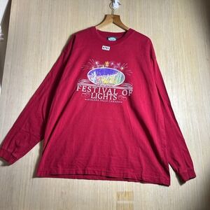 Vintage Niagara Falls Canada Shirt Mens Large Red Long Sleeve Red Winter 90s